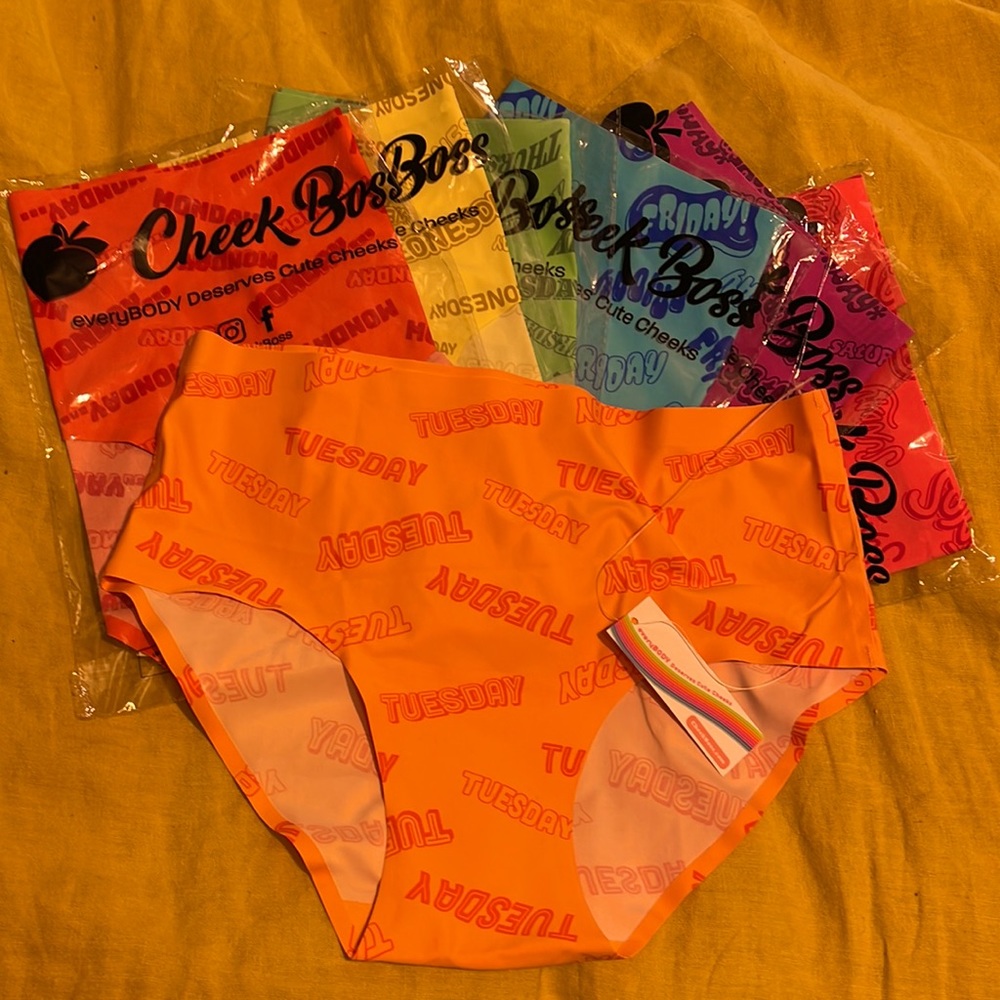 🌈✨CHEEKBOSS “Days of the Week” BRIEFS BUNDLE Sz L